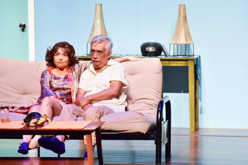 From the Left: Peggy (Cecilia Salazar) and Frank (Raymond Choo Kong) |Photography by: Kerrie T Naranjit