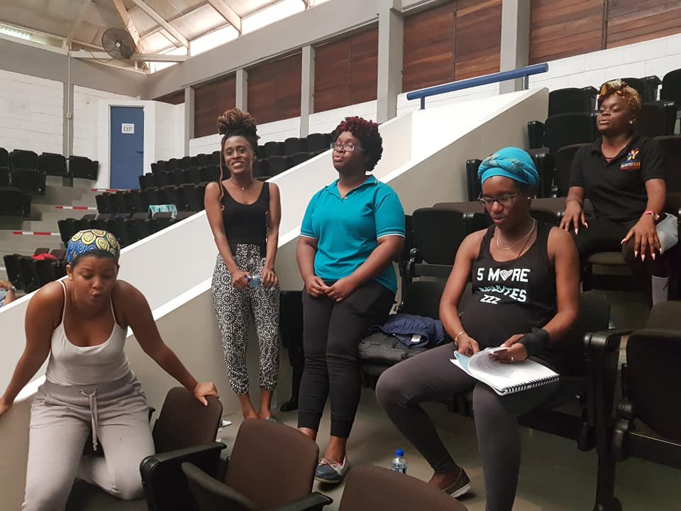 Anna-Lisa Wickham in rehearsal for 'Bitter Cassava' | Photo courtesy: Dr. Efebo Wilkinson