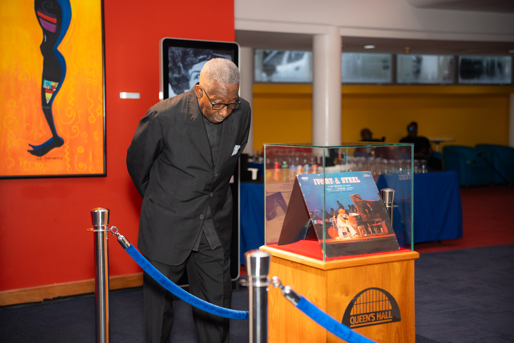 Front of House Display at Queen's Hall's Winifred Atwell Auditorium Naming Ceremony. Photo credit: Stephen Dalchan
